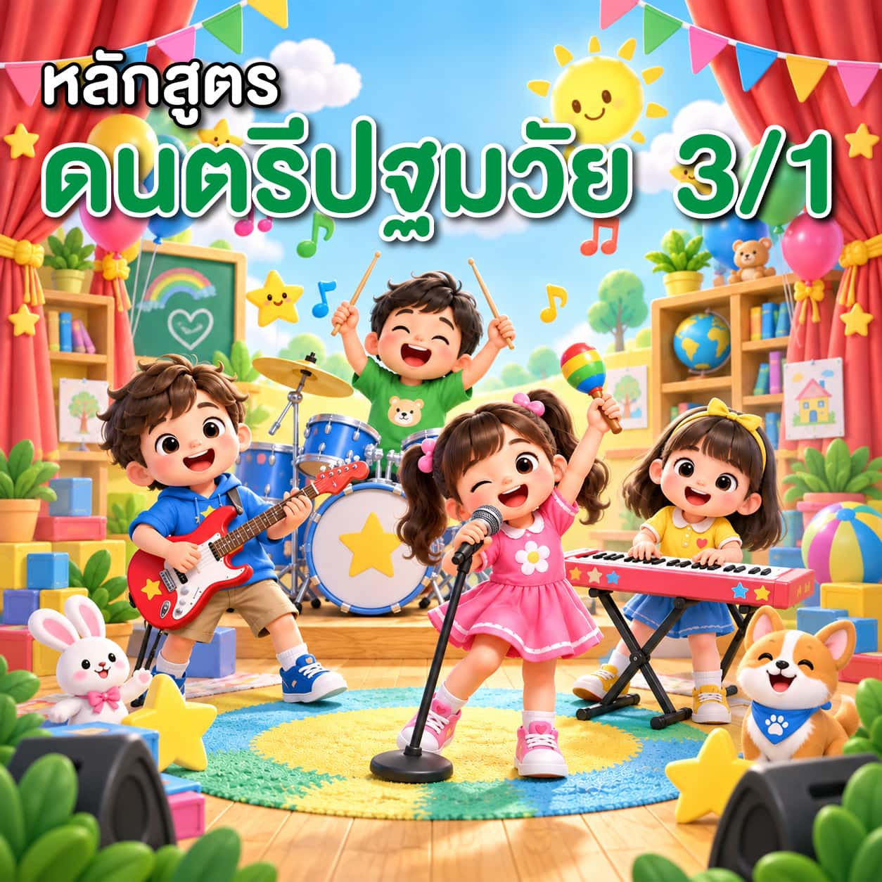หลักสูตรดนตรีปฐมวัย อนุบาล 3 (ภาคเรียนที่ 1)