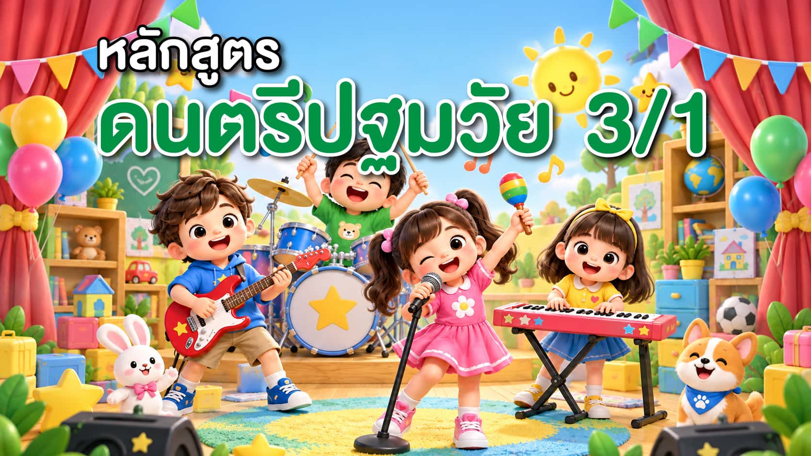 หลักสูตรดนตรีปฐมวัย อนุบาล 3 (ภาคเรียนที่ 1)