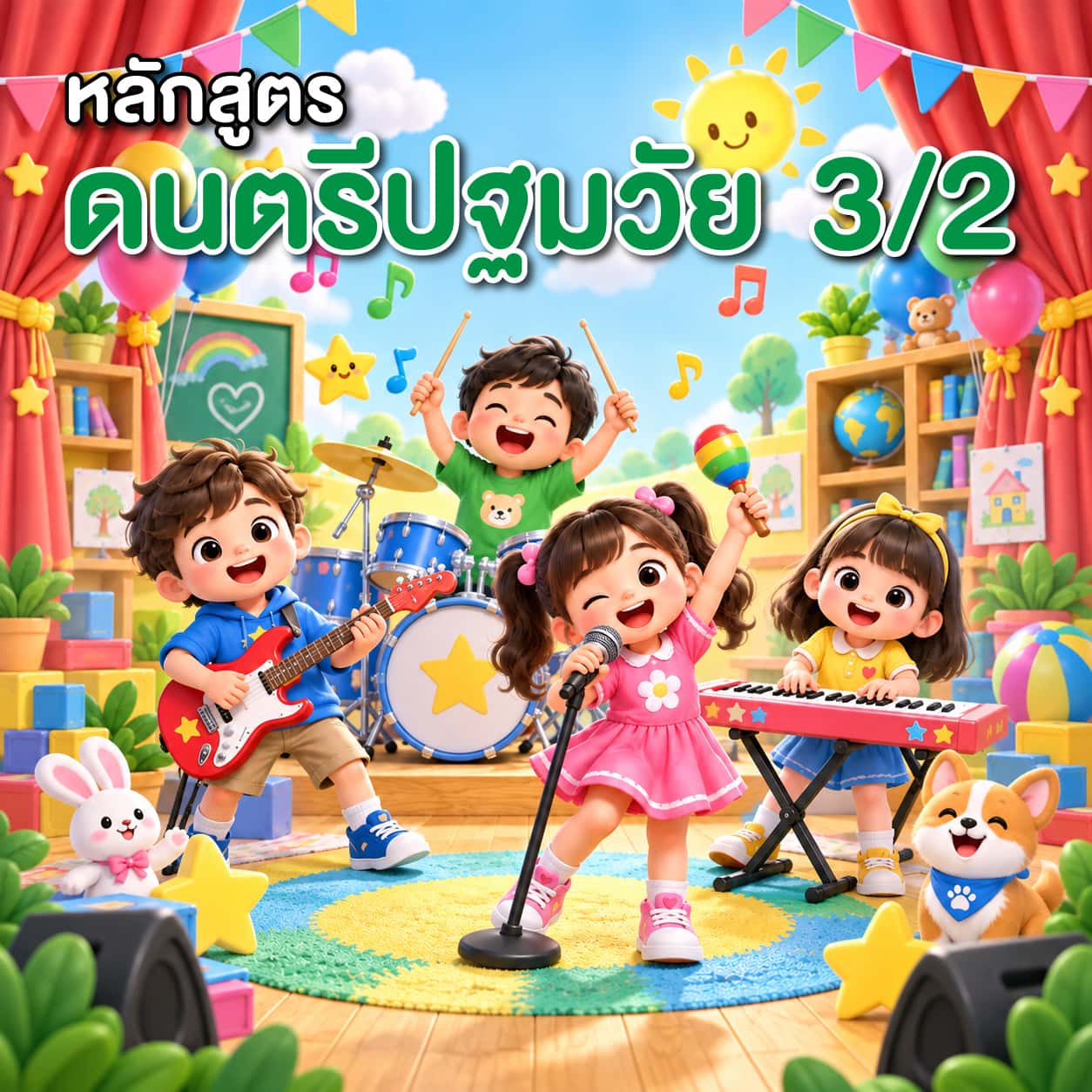 หลักสูตรดนตรีปฐมวัย อนุบาล 3 (ภาคเรียนที่ 2)